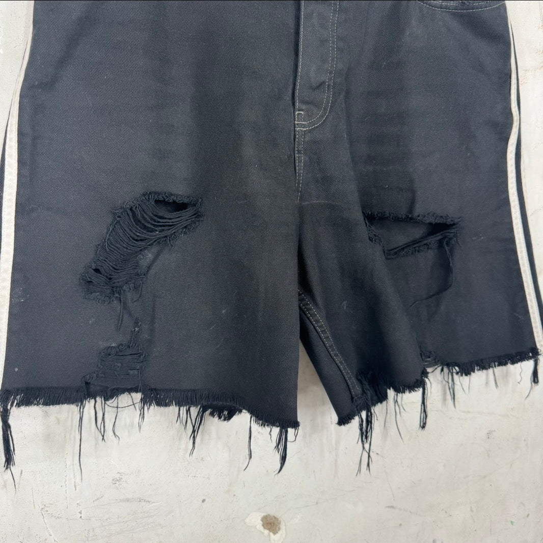Balenciaga x Adidas Distressed Striped Shorts
