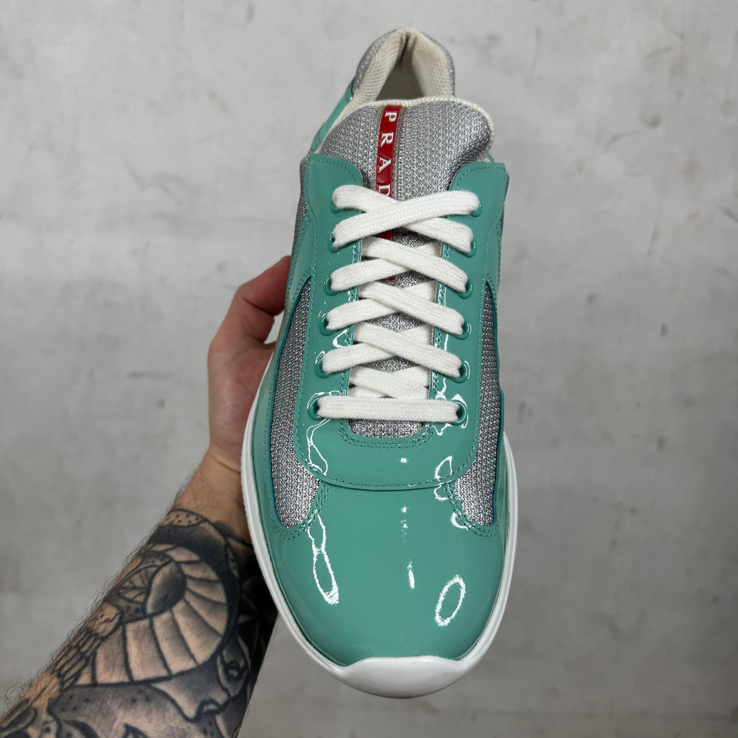 Prada Mint Green Patent Americas Cup