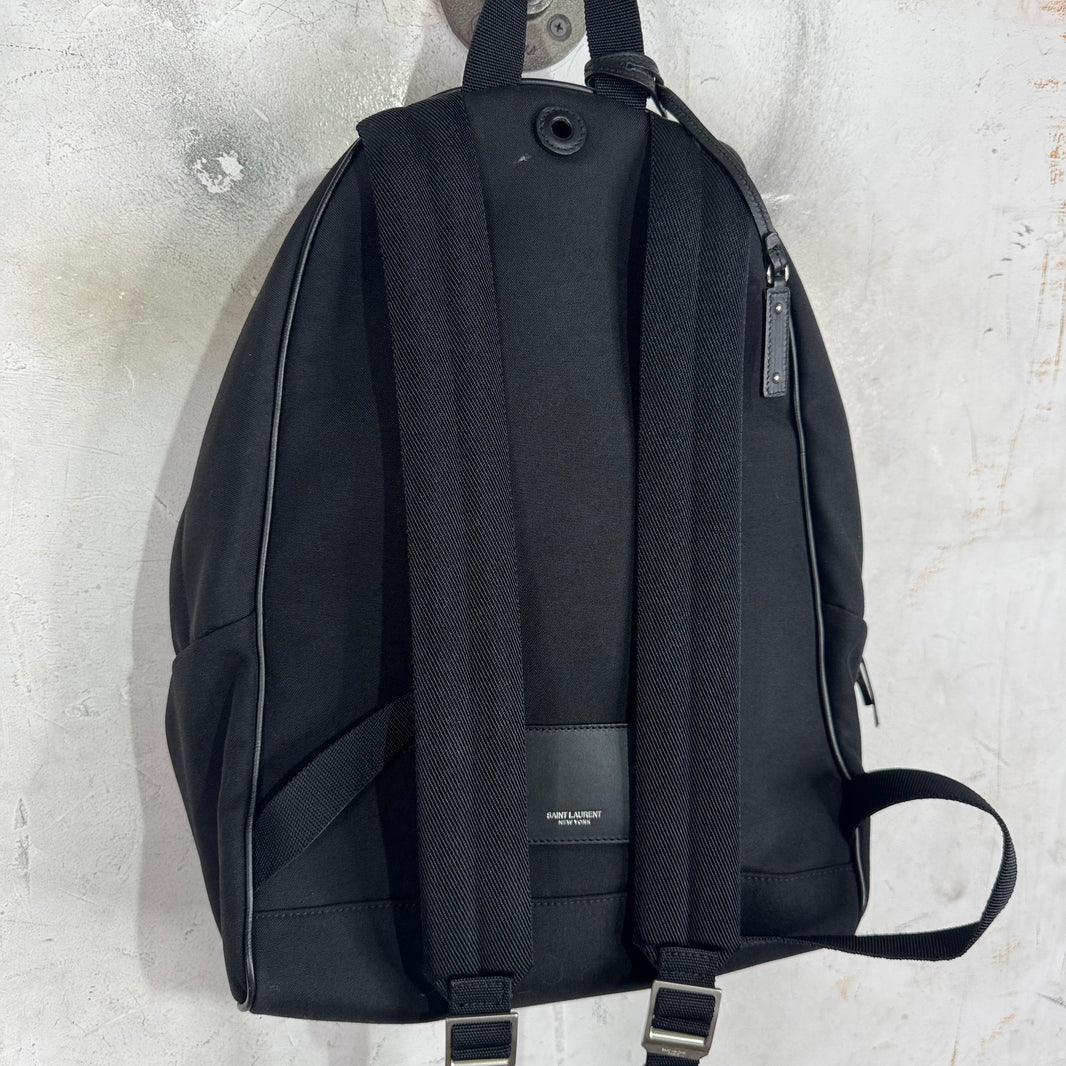 Saint Laurent Canvas Leather Backpack
