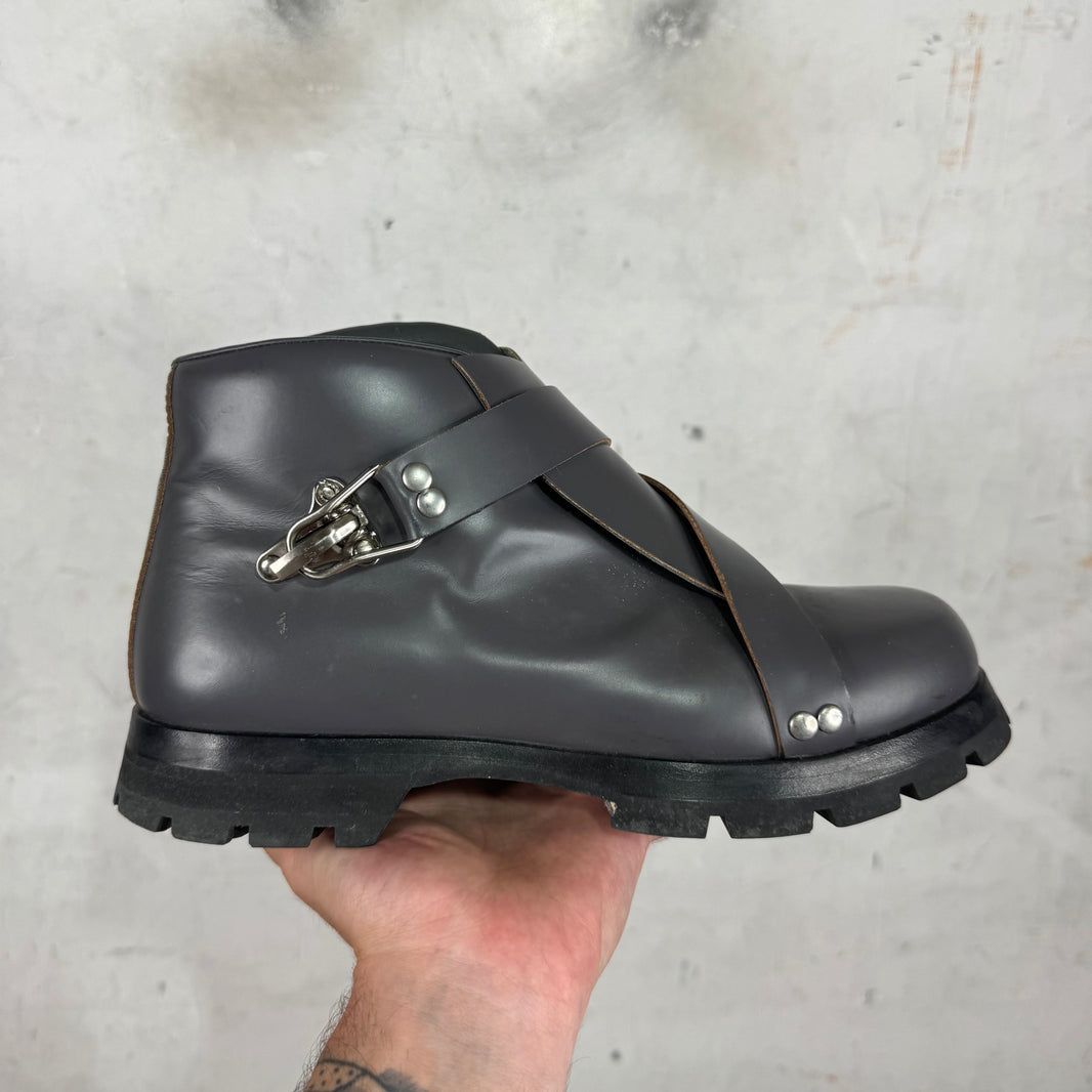 Jil Sander Grey Man Ankle Harness Boots