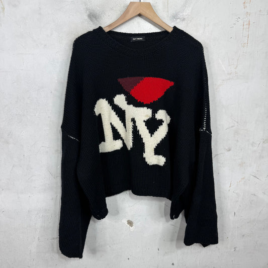 Raf Simons “I Love NY” Cropped Knit Sweater