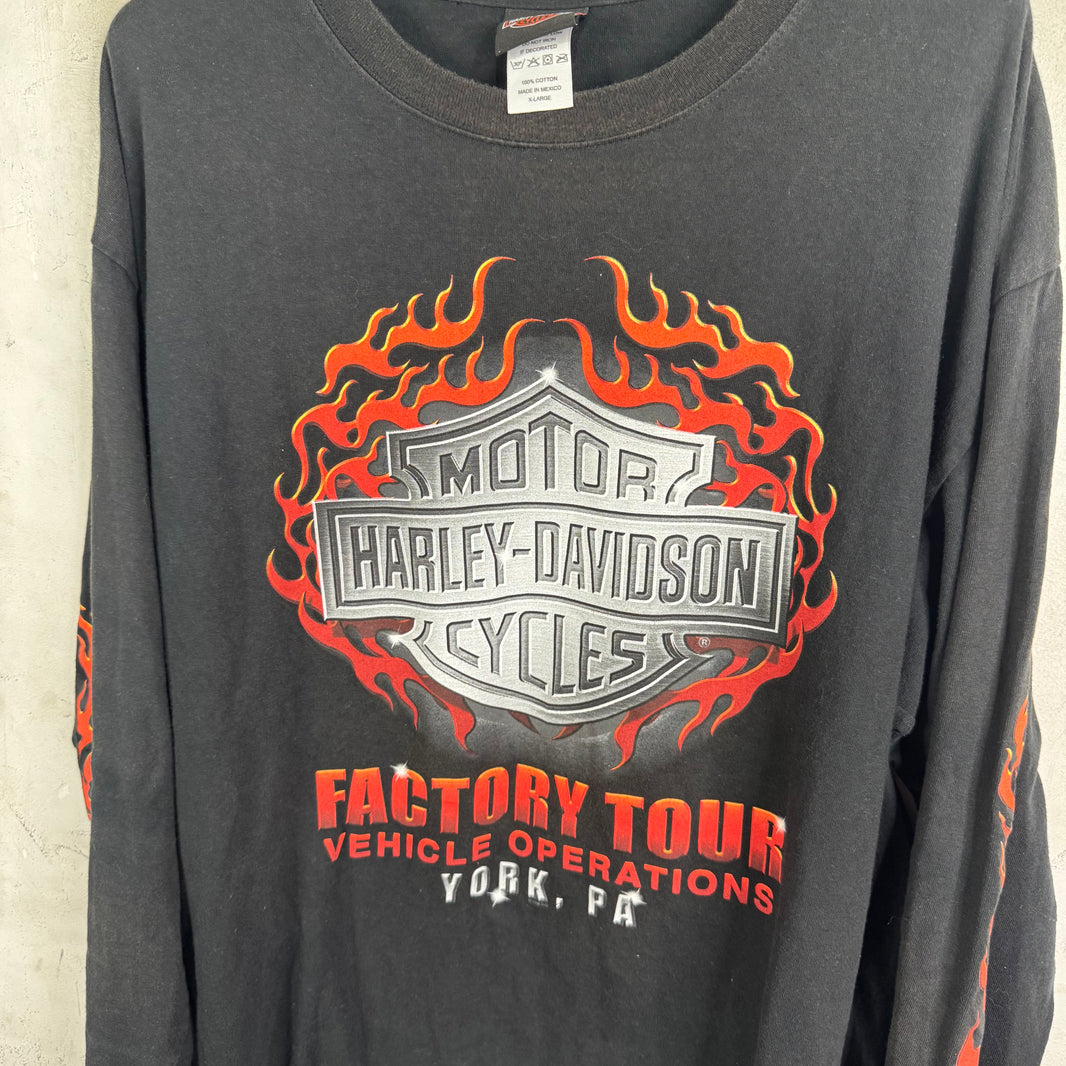 Vintage Harley Flame Crest L/S T-Shirt