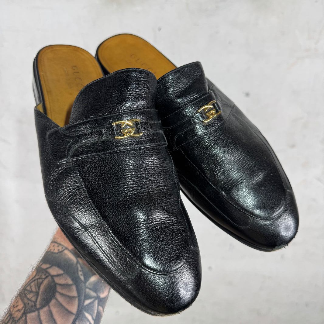 Gucci Interlock Leather Mules