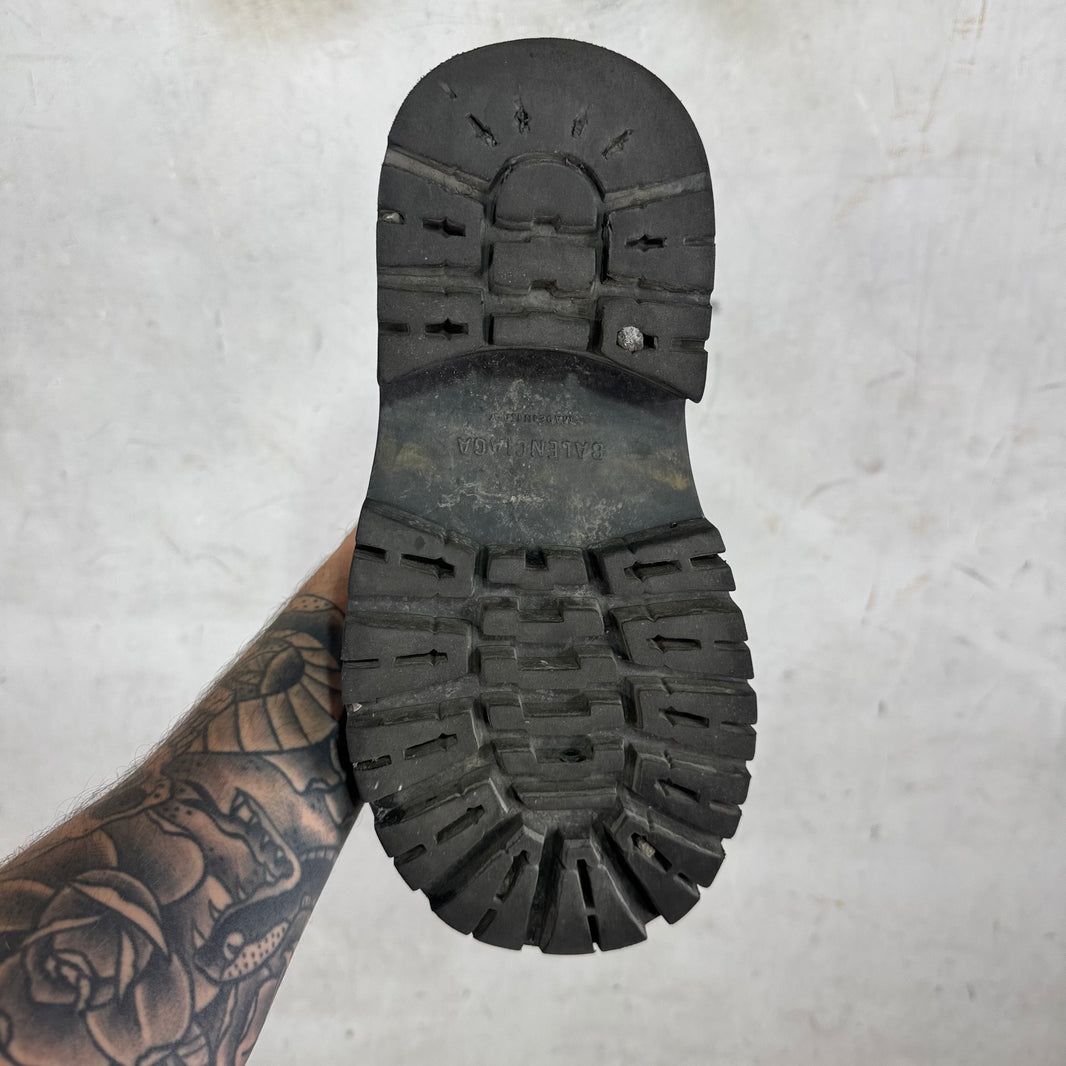 Balenciaga Smoked Leather Stomper Boots