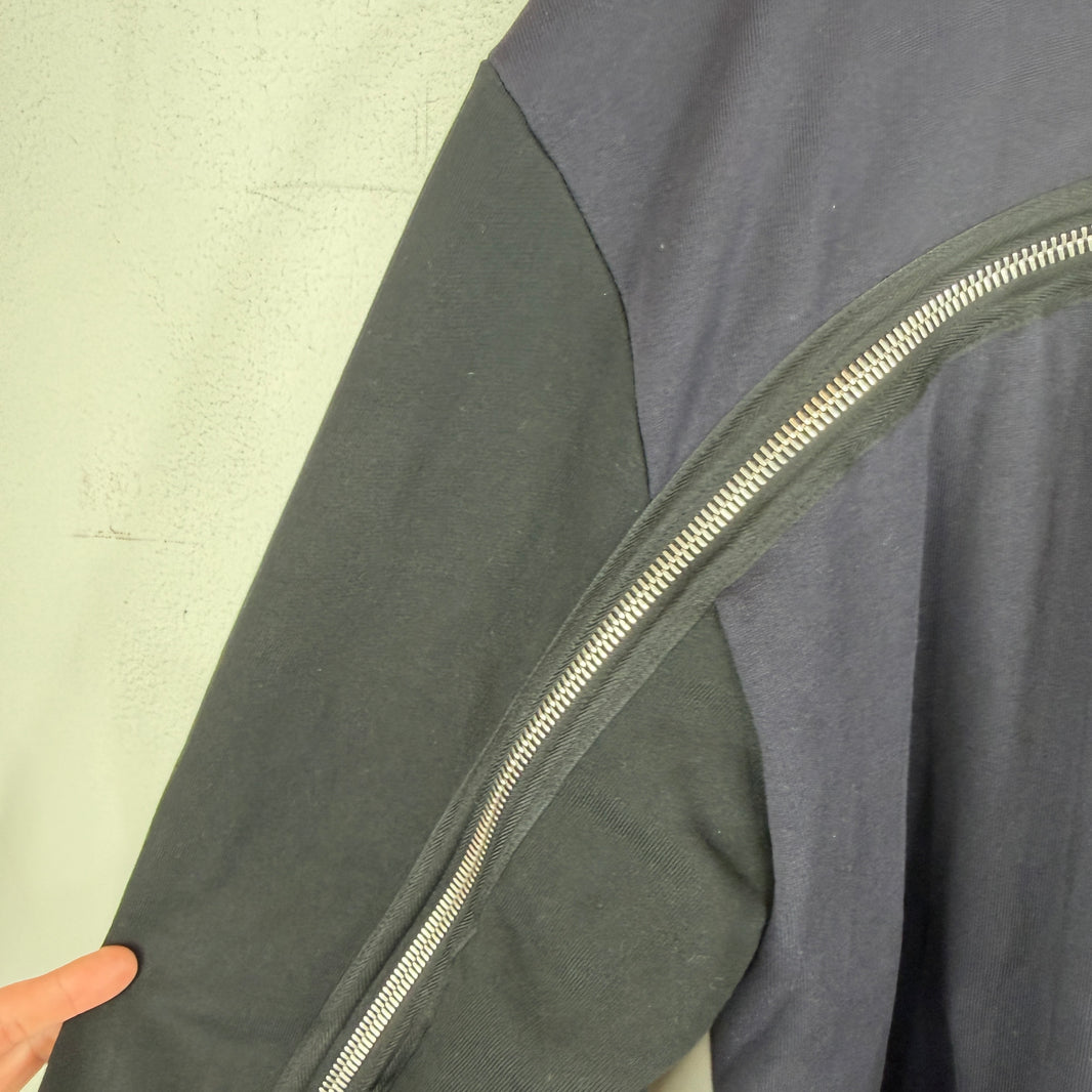 Dries Van Noten Navy Back Zipper Crewneck
