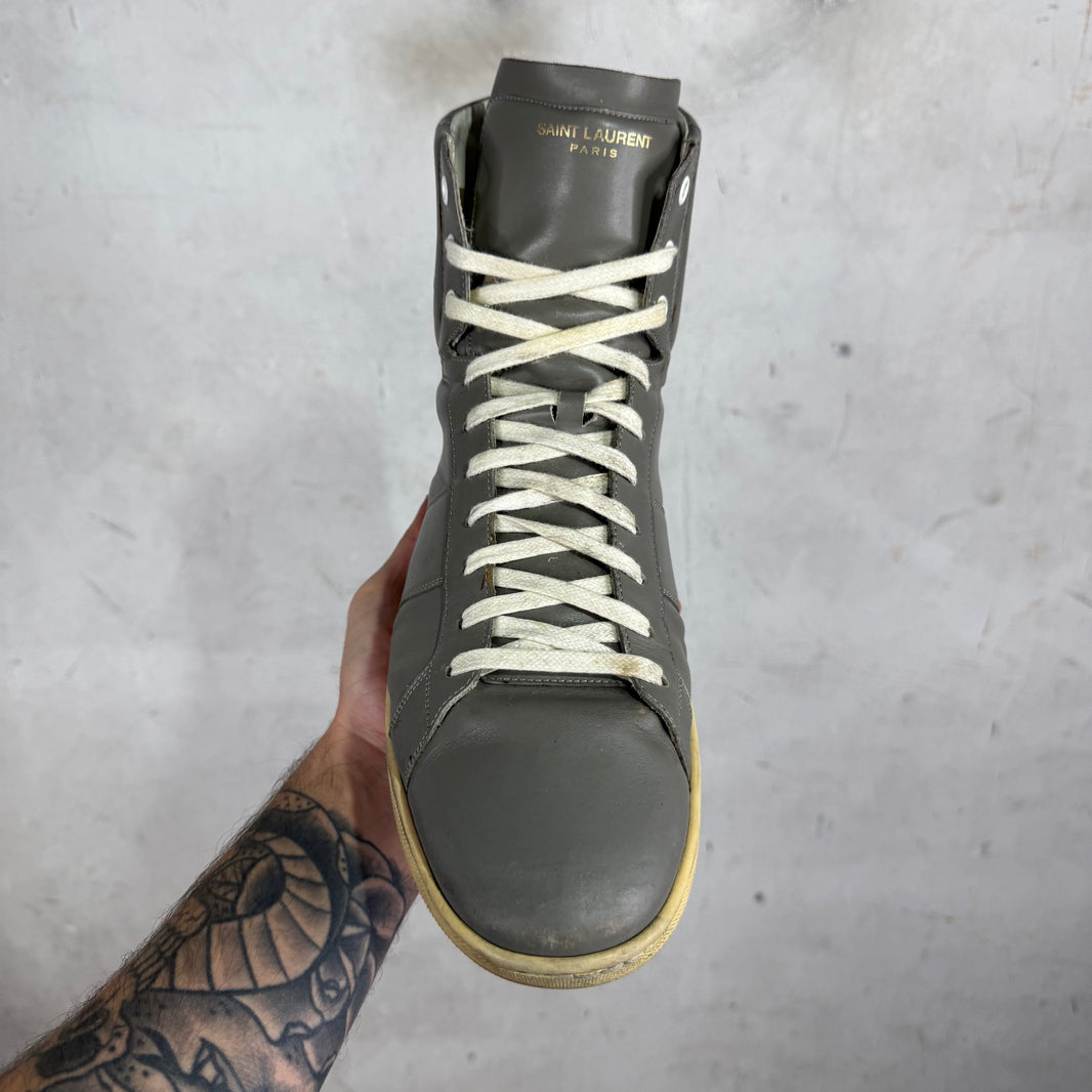 Saint Laurent Grey Leather SL03 Sneakers