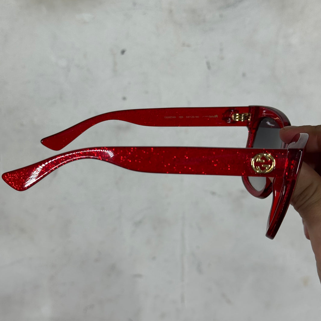 Gucci GG0034S Glitter Interlock Sunglasses