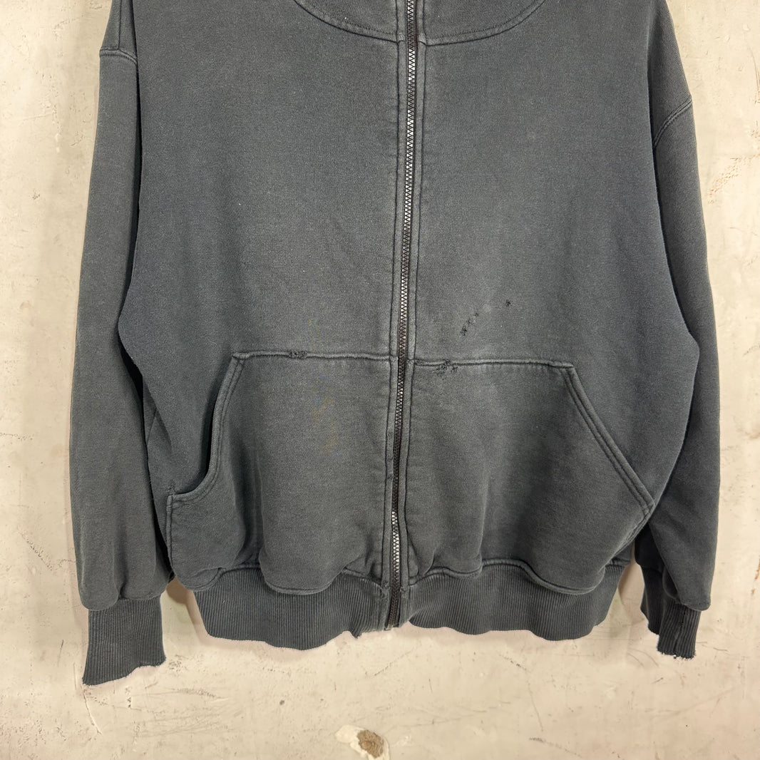 Issey Miyake IS Sport Distressed Zip Hoodie