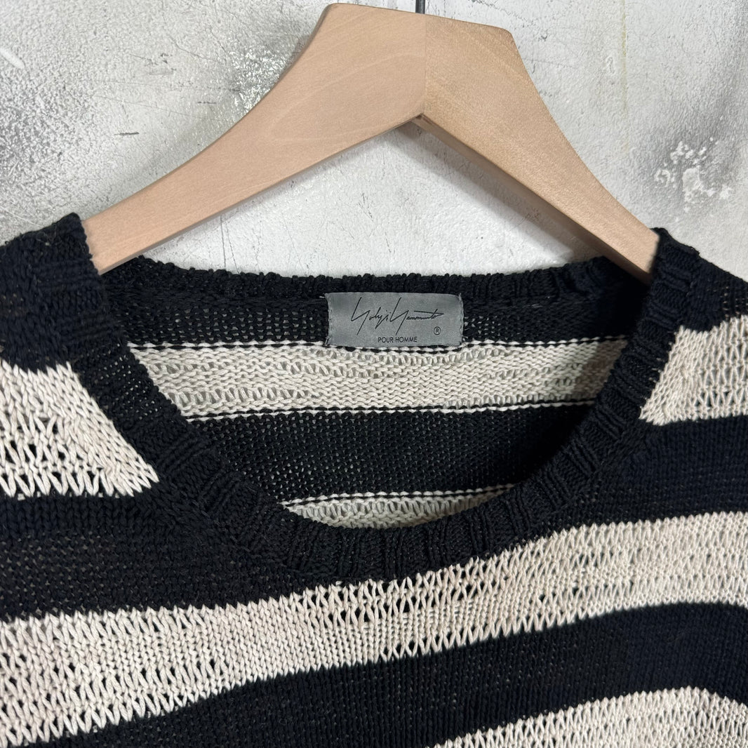 Yohji Yamamoto Pour Homme Striped Linen Knit