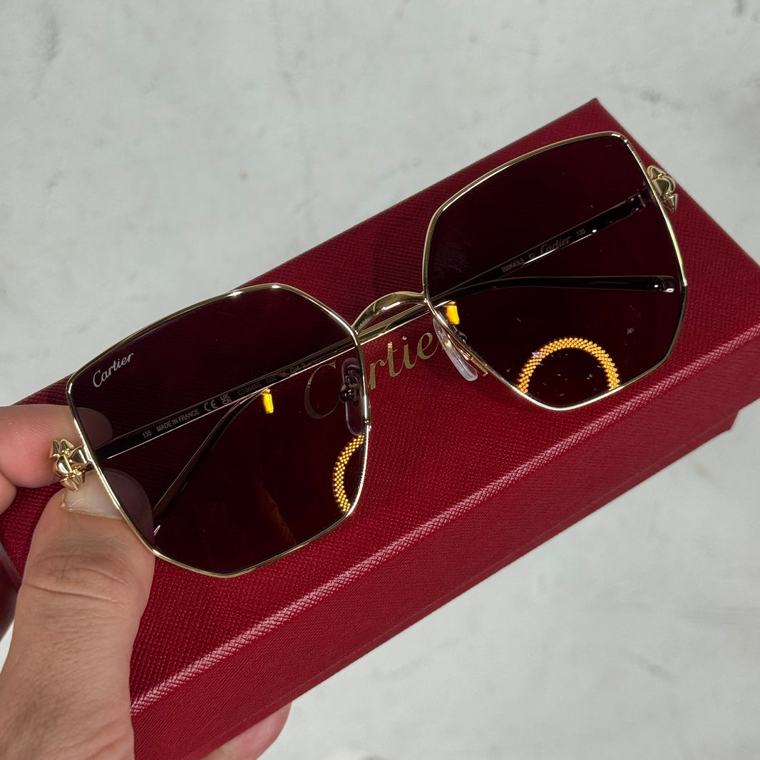Cartier Gold CT0645S Wire Sunglasses