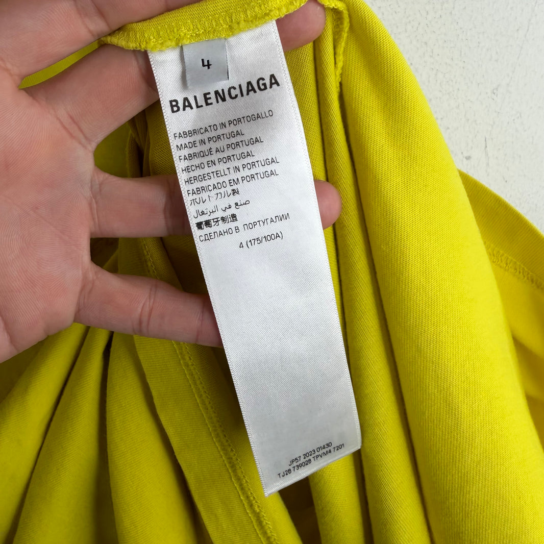 Balenciaga Yellow Surf Sport Logo T-Shirt
