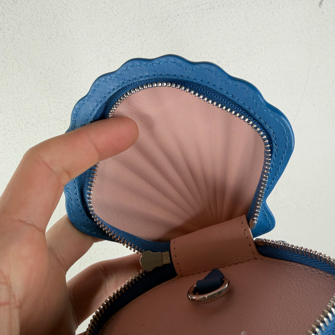 Louis Vuitton Blue Monogram Clam Coin Purse