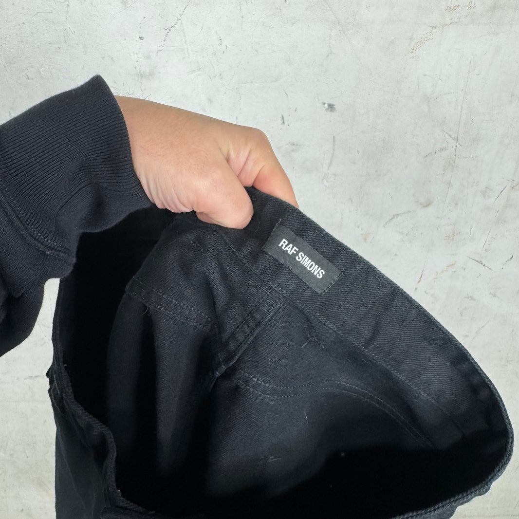 Raf Simons Elastic Buckle Black Jorts