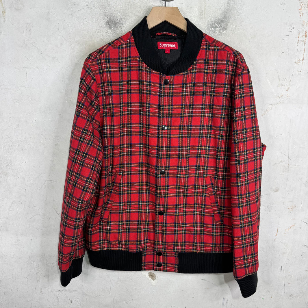 Supreme Plaid Snap Button Jacket