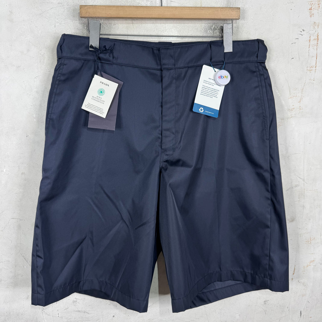 Prada Navy Nylon Shorts