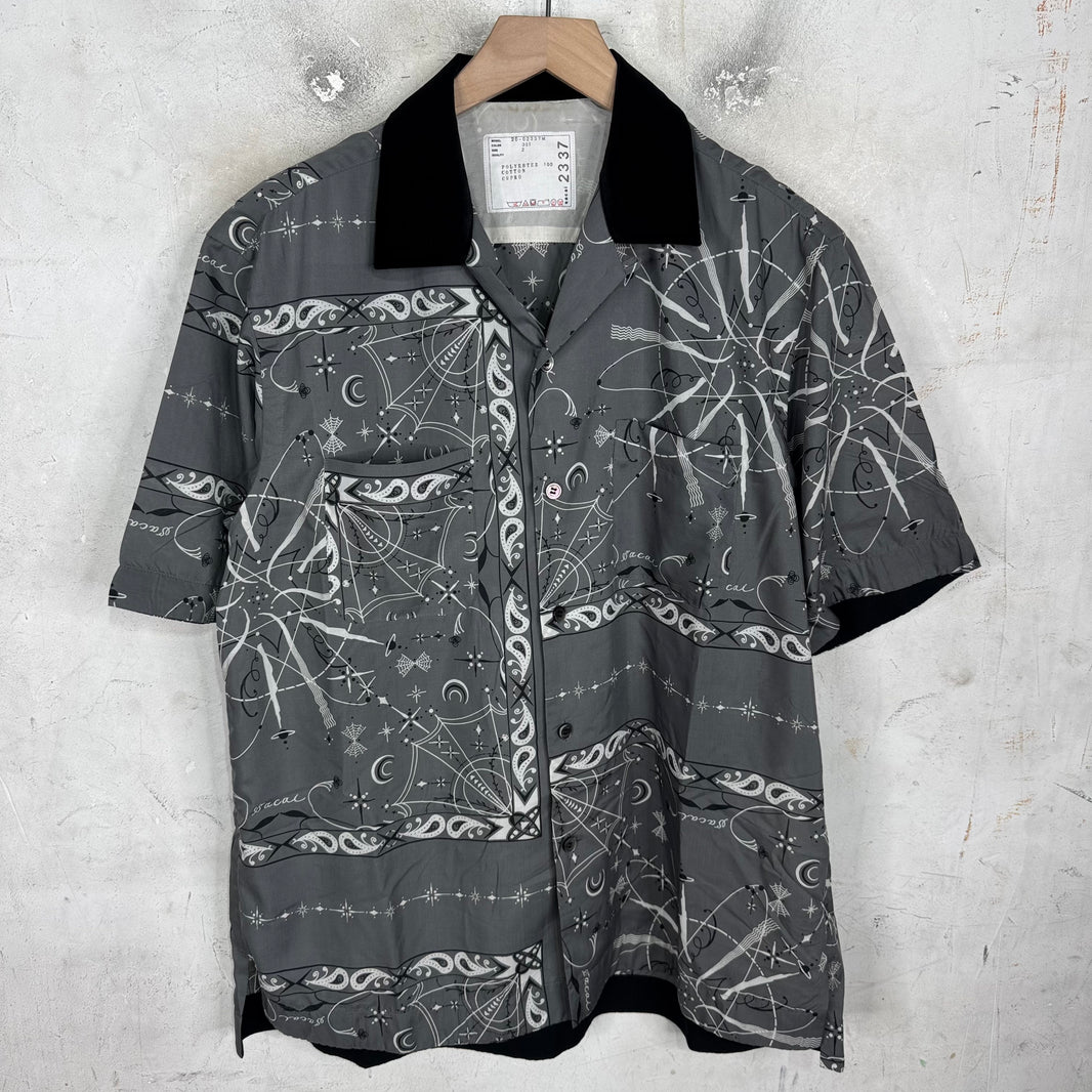 Sacai Paisley Buttoned S/S Shirt