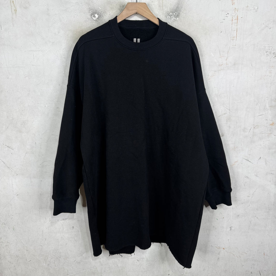 Rick Owens Black Long Heavy Crewneck