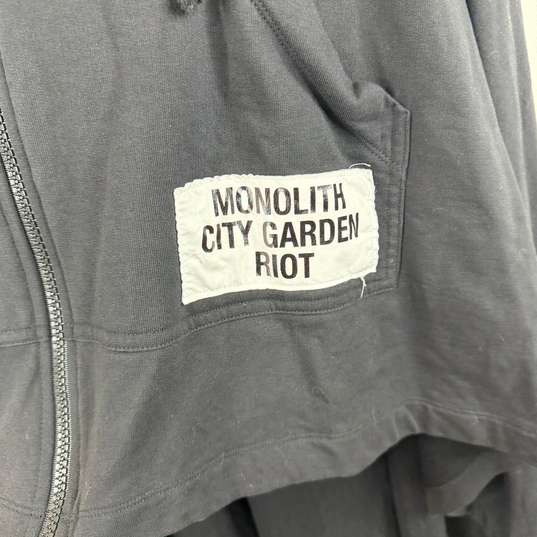 Raf Simons Patch Zip Up Hooded Poncho