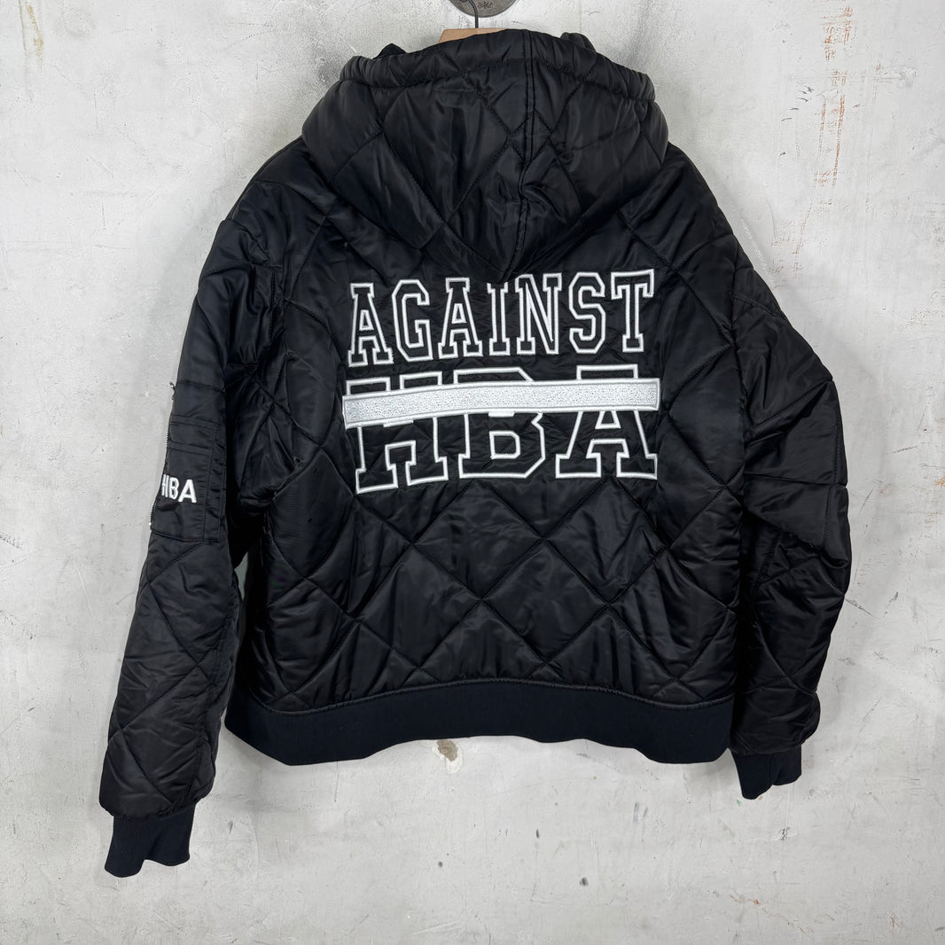 Hood By Air Against Quilted Hooded Bomber Jacket