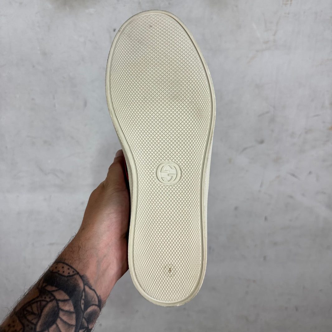 Gucci Striped Logo Slip Ons