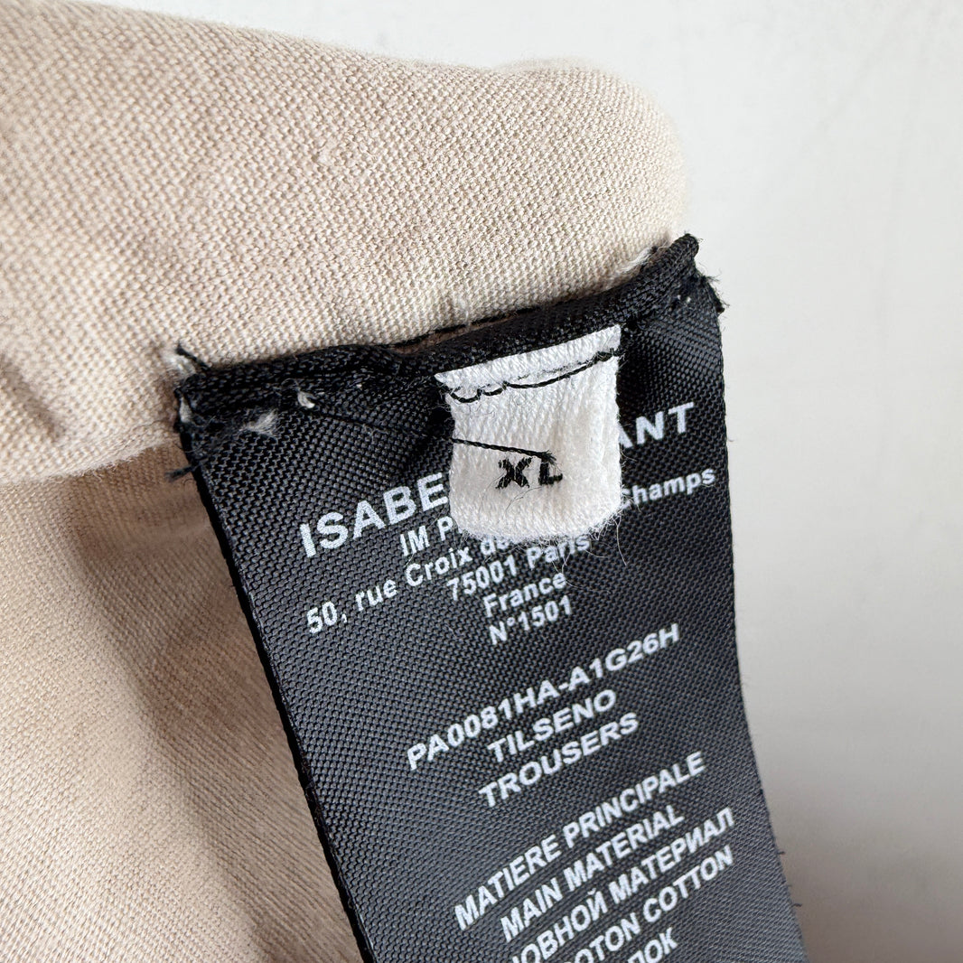 Isabel Marant Beige Zipper Detail Troursers