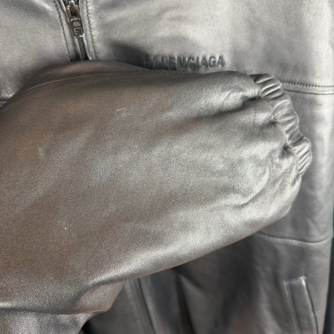 Balenciaga Leather Track Jacket