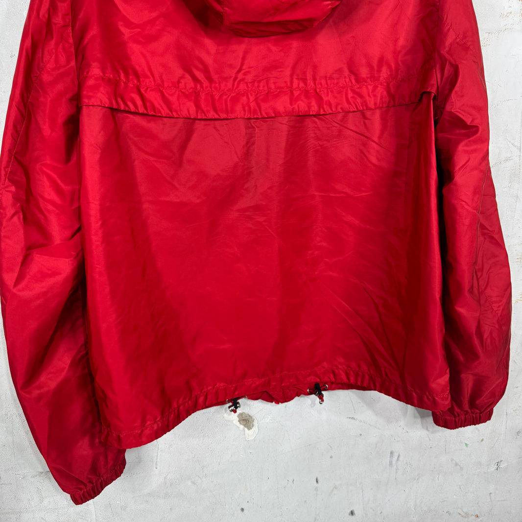 Prada Red Crest Logo Windbreaker
