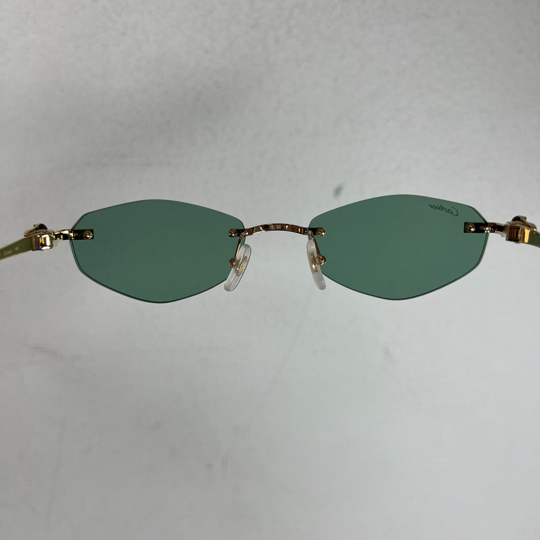 Cartier CT0675S Gold Finish Metal Frame Sunglasses