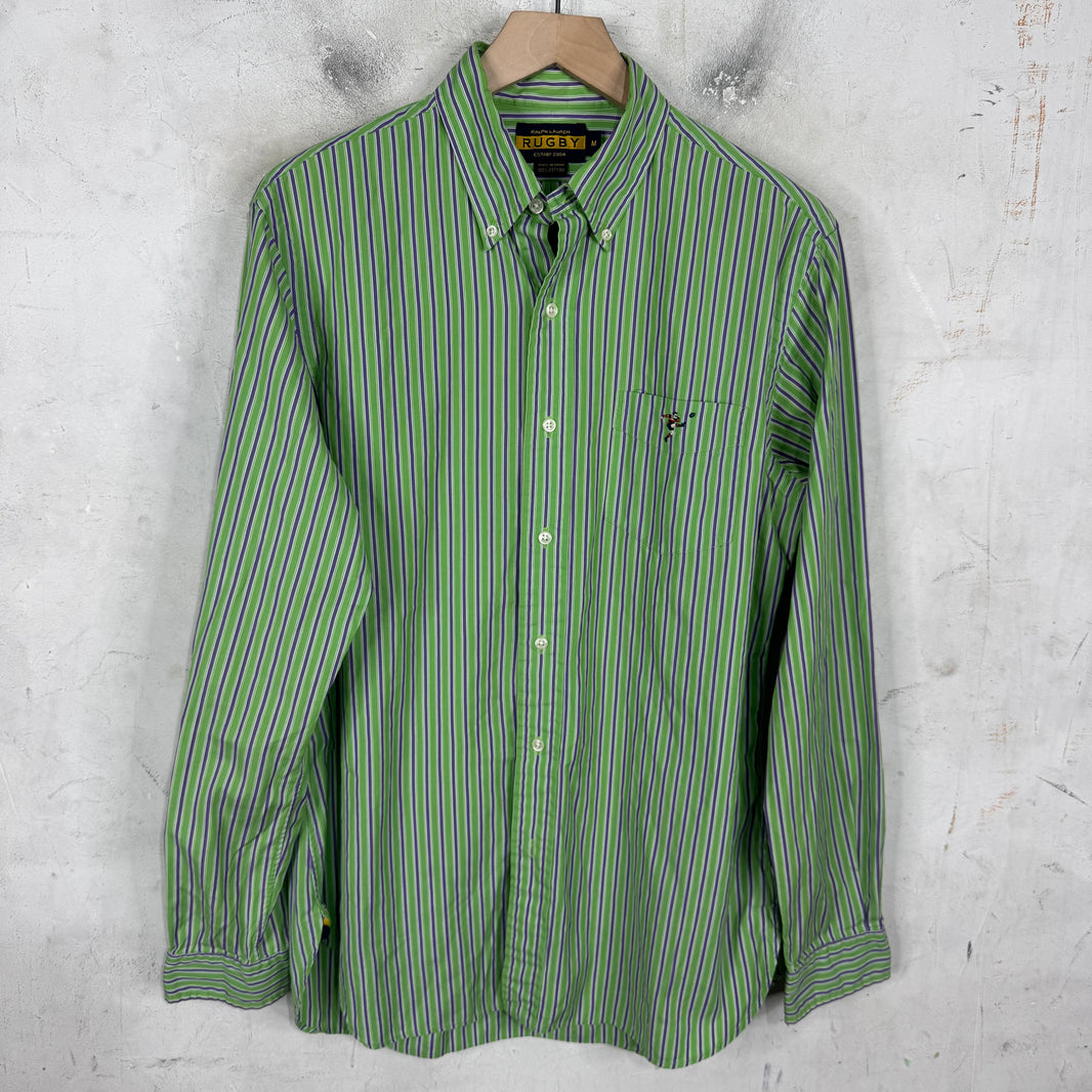 Ralph Lauren Rugby Striped Green Buttoned Shirt