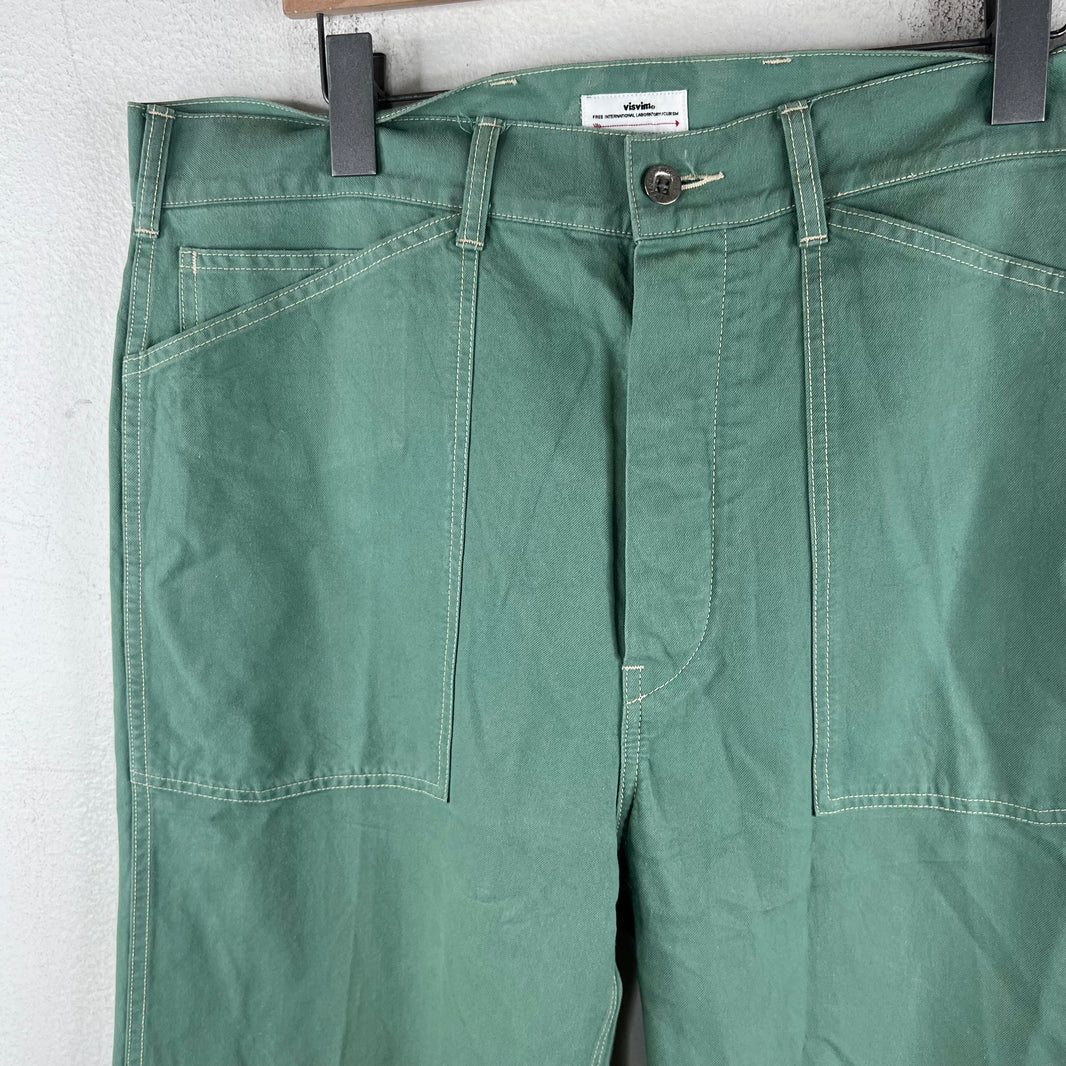 Visvim Green Buckle Back Trousers