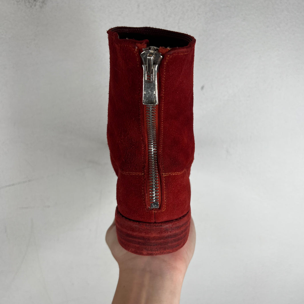 Guidi 986 Red Suede Boots