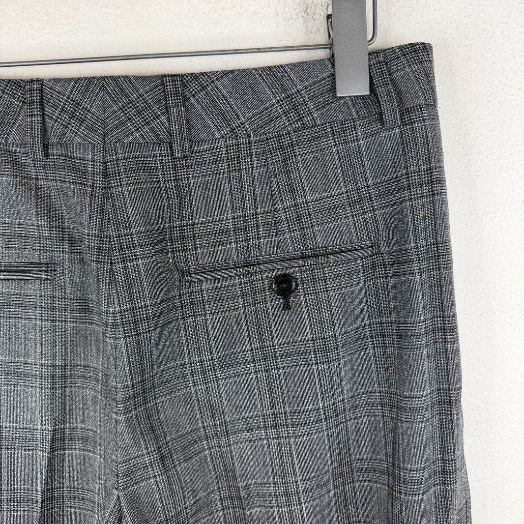 Celine Gray Plaid Trousers