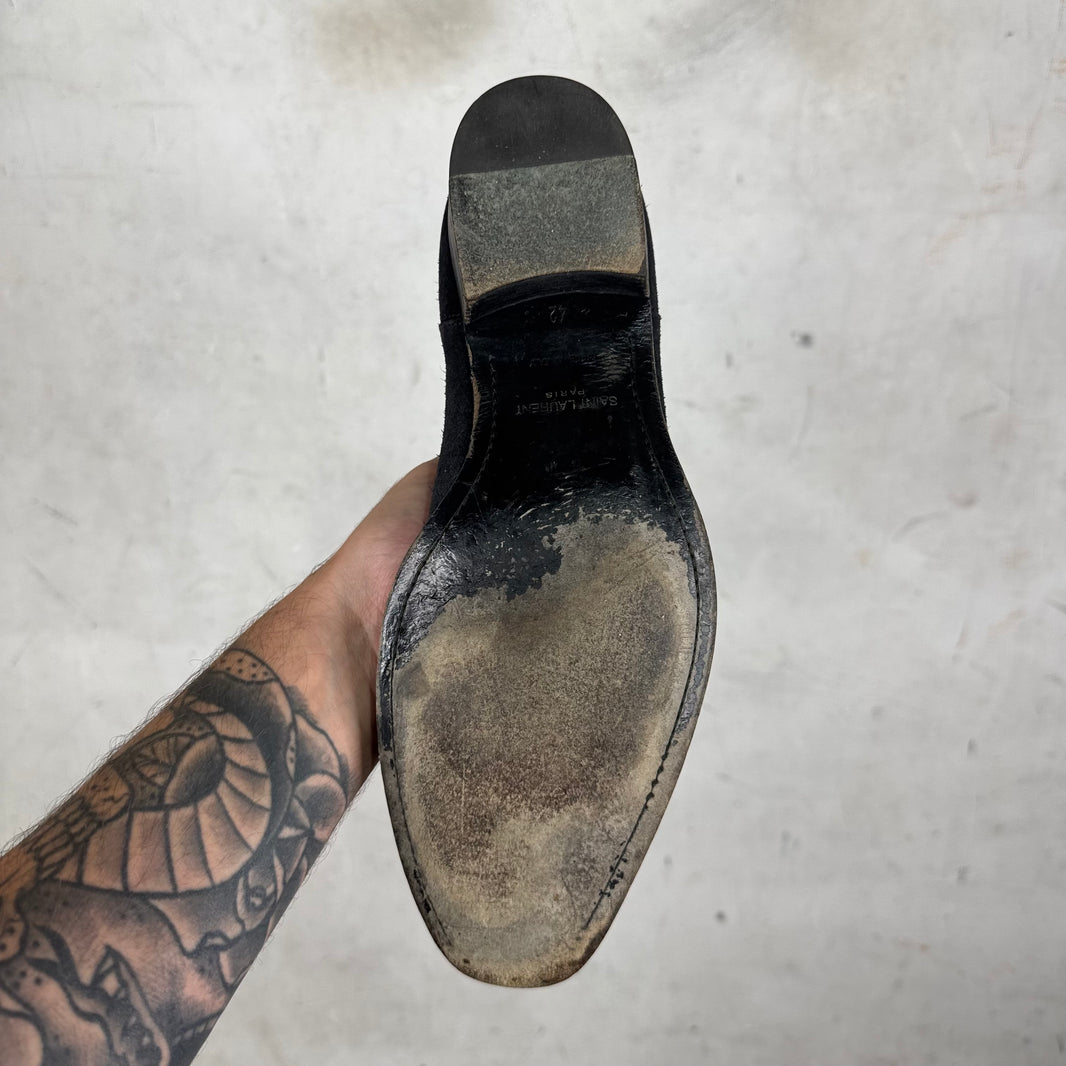 Saint Laurent Suede Chelsea Boots