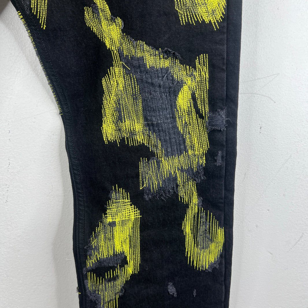 Endless Denim Black/Yellow Jeans
