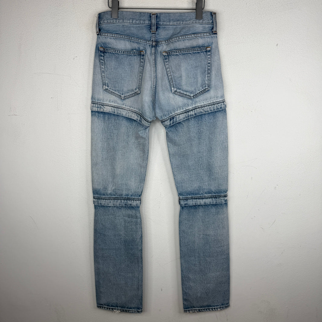 Balenciaga Triple Layer Convertible Denim Jeans