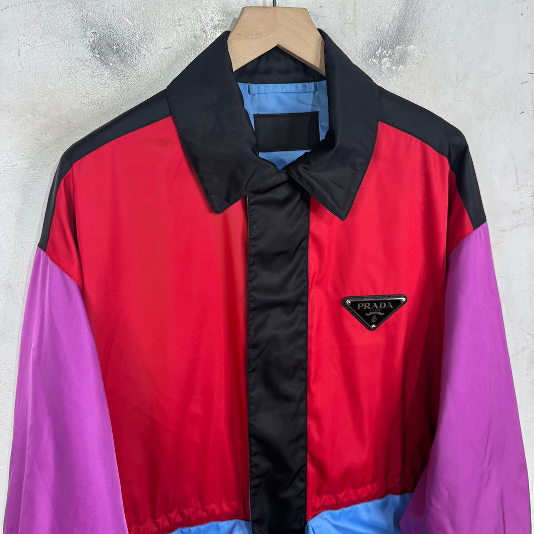 Prada Colorblocked Renylon Cargo Jacket