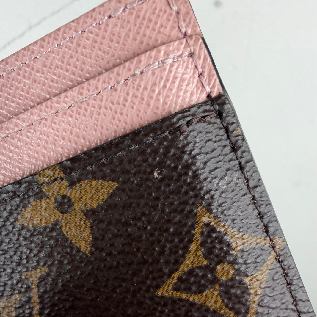 Louis Vuitton Charm Pink/Monogram Card Holder