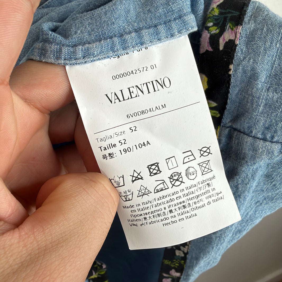 Valentino Denim Floral S/S Shirt