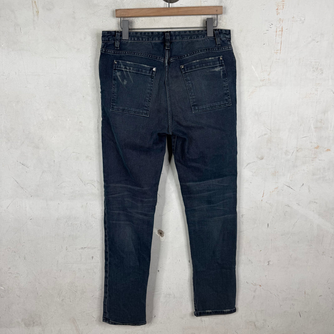 HBA Zip Off Logo Jeans