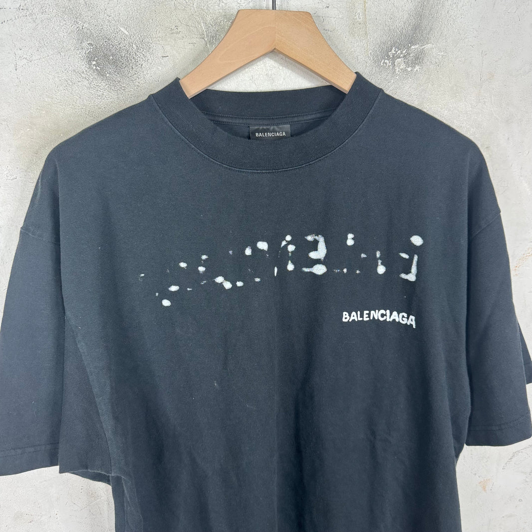 Balenciaga Bleach Stencil Logo T-Shirt