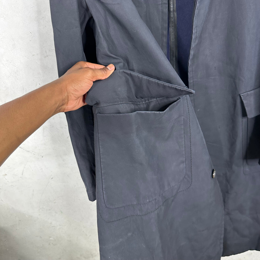 Jil Sander Navy Coated Trenchcoat