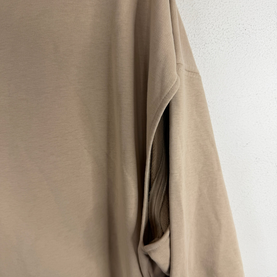 Margiela MM6 Open Sleeve Stretch Logo Crewneck