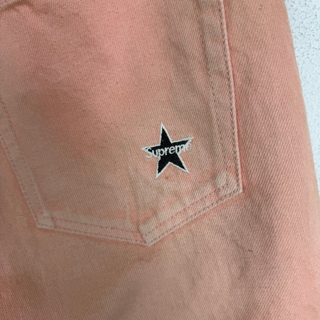 Supreme Pink Selvedge Star Jeans
