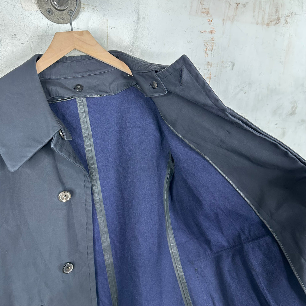 Jil Sander Navy Coated Trenchcoat