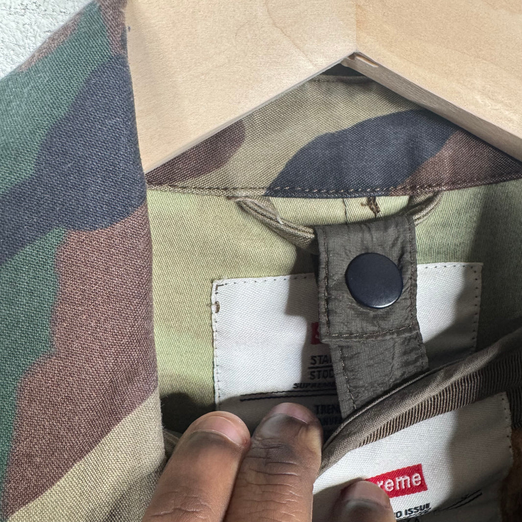 Supreme Camo Green Trench Coat