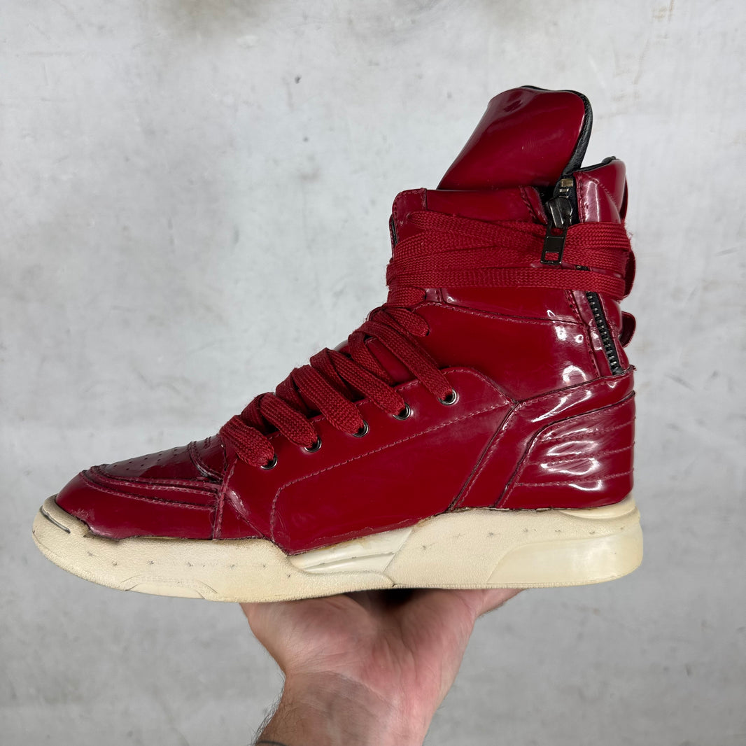 Diet Butcher High Patent Leather Basketball Sneakers