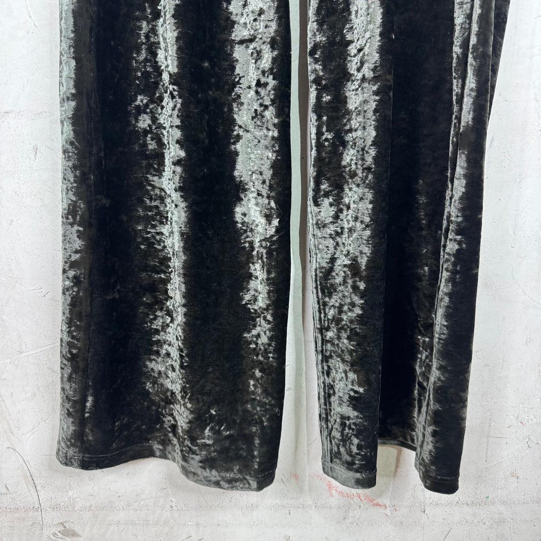 Balenciaga Olive Velvet Loose Pants