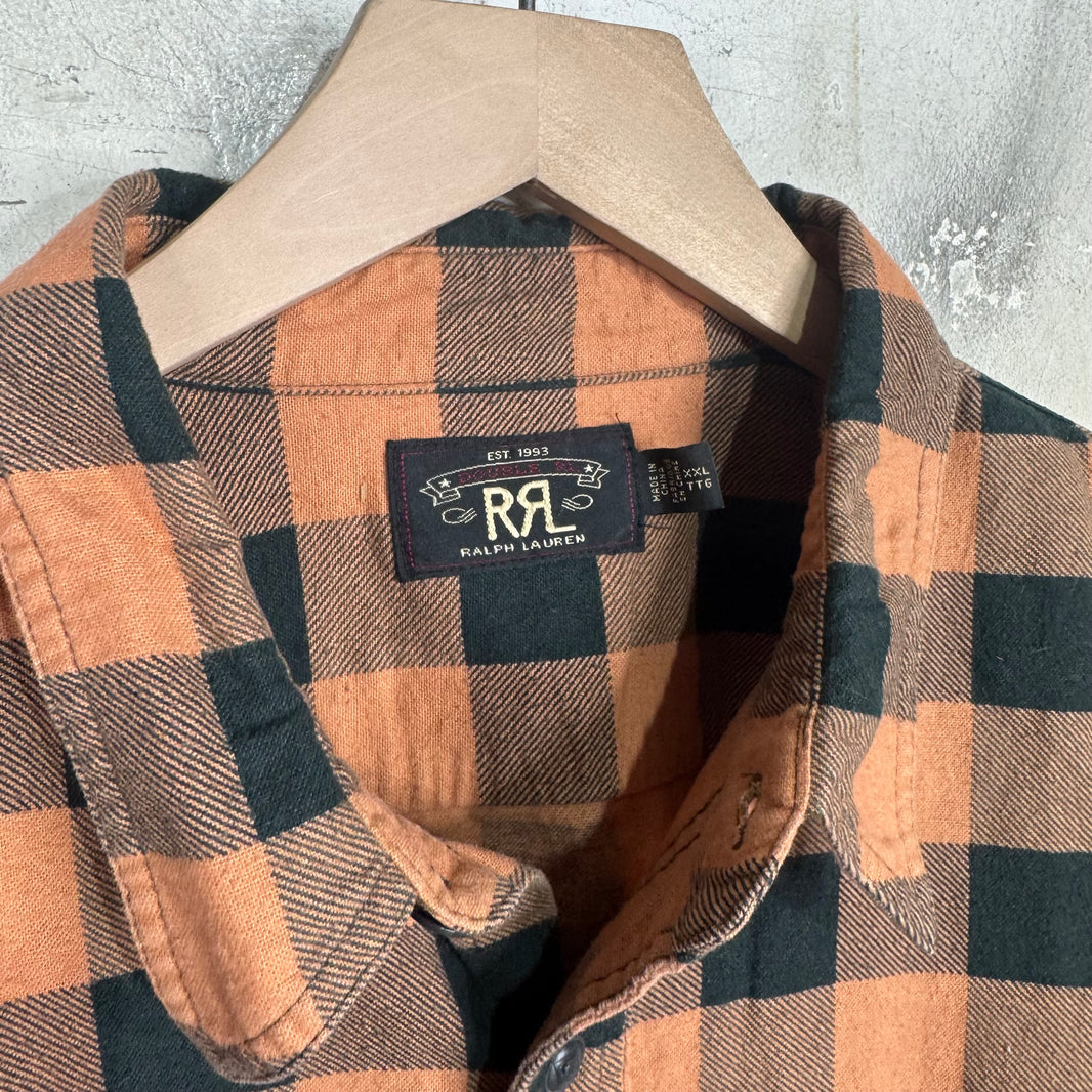 RRL Orange/Black Flannel Shirt