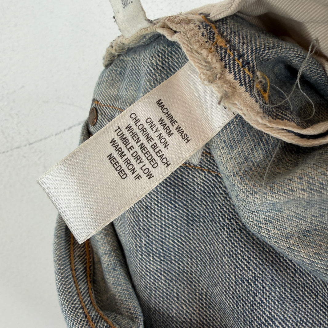 RRL Chopped Distressed Denim Shorts