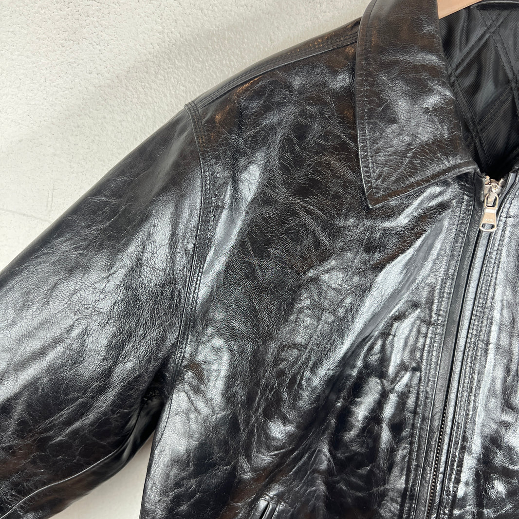 Stussy Black Garage Leather Jacket